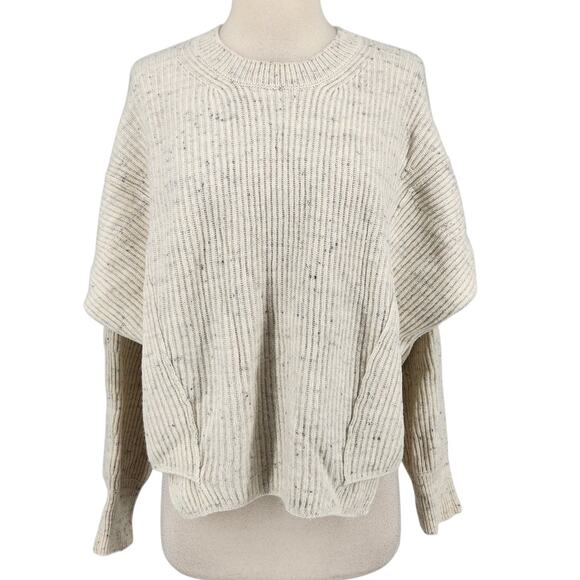 Vince Wool Cashmere Blend Flecked Panel Sweater Size Small - Picture 6 of 8